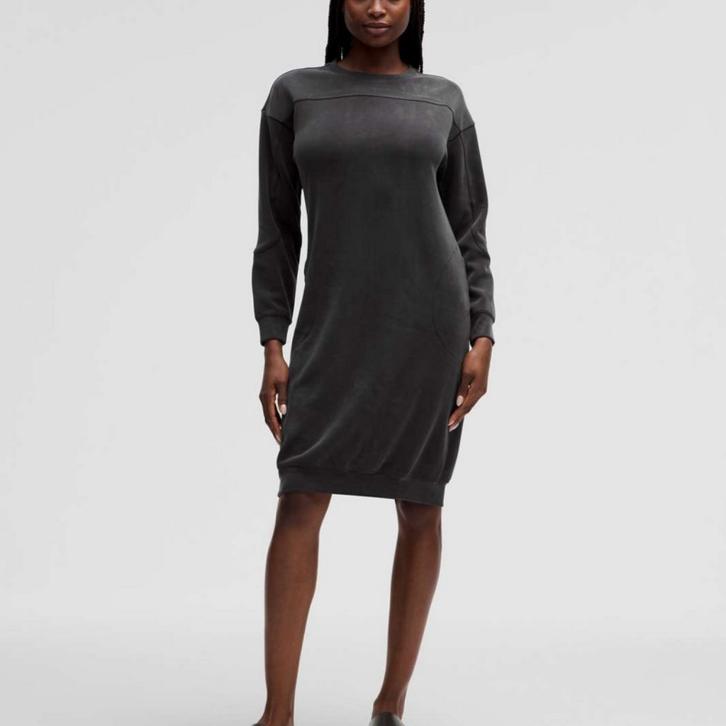 Lululemon Dress Womens 2 Black Softstreme Midi Lw1eeys
